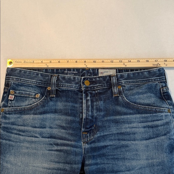 AG Jeans Men's The Matchbox Slim Straight Distressed Blue Jeans Size 33x33 - Picture 3 of 11